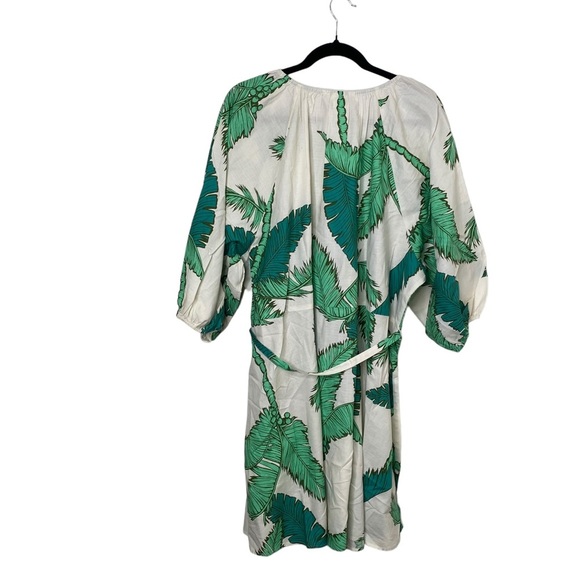 H&M Tropical Palm Leaf Tie Waist Mini Dress - Picture 5 of 9
